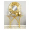 Metal And Mirror Art Deco Console Table Gold - Olivia & May -Olivia & May GUEST ee419e0f 9a7a 43b6 9679 3441b233ebbf