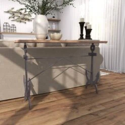 Coastal Anchor Metal Console Table Brown - Olivia & May -Olivia & May GUEST ee6b2570 2ad5 4829 b300 0a99025ccfa4