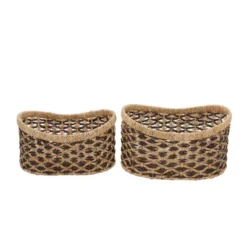 Set Of 2 Sea Grass Storage Baskets - Olivia & May -Olivia & May GUEST ee792a75 4c27 41ec 8f02 fa04c2a898f7