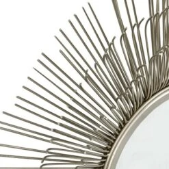 Modern Iron Metal Starburst Wall Mirror Silver - Olivia & May -Olivia & May GUEST ef15d745 62b8 45f8 a48d 0fc0085de5cf