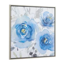 Canvas Floral Framed Wall Art With Silver Frame Blue - Olivia & May 11 Canvas Floral Framed Wall Art With Silver Frame Blue - Olivia & May -Olivia & May GUEST ef5530e5 817f 450e 8f78 5efcd1d179b8