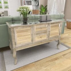 Glam Mirrored Sideboard Silver - Olivia & May -Olivia & May GUEST efdfc8a2 975d 4fe5 92af de0856c062dc
