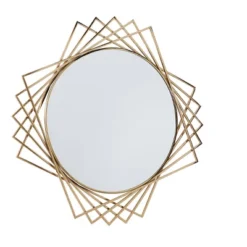 Metal Geometric Wall Mirror - Olivia & May -Olivia & May GUEST f00a8e41 edae 4fdf 9f83 bdec2ae62945