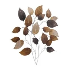 Metal Leaf Textured Wall Decor With Multiple Shades Bronze - Olivia & May -Olivia & May GUEST f013f217 54c3 43eb 852a 283aa505c7df