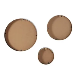 Contemporary Metal Wall Mirror Set Of 3 Dark Brown - Olivia & May -Olivia & May GUEST f02701ee 1007 4350 b573 b21bbffbb02c