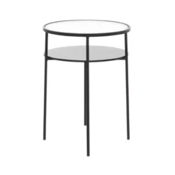 Modern Metal Tiered Accent Table Black - Olivia & May -Olivia & May GUEST f03dfbe4 d3c4 4d37 969a fa69d0c5ad7a