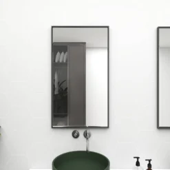 Contemporary Wood Rectangle Shaped Wall Mirror With Thin Minimalistic Frame - Olivia & May -Olivia & May GUEST f0b5754a 6f52 49a3 a521 3d7479cc681e