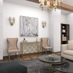 Rectangular Traditional Modern Metal Console Table Gold - Olivia & May -Olivia & May GUEST f0f369e1 ffd3 4cec 8fc6 5920b93a4405