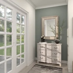 Metal Intricately Carved Wall Mirror Brown - Olivia & May -Olivia & May GUEST f1198df0 9a69 412c 9e28 4d97a48500d4