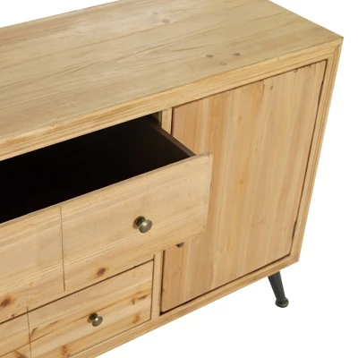 Modern Wood Sideboard Buffet Light Brown - Olivia & May 22 Modern Wood Sideboard Buffet Light Brown - Olivia & May - Image 20