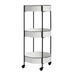 34 X 16 Farmhouse Metal Storage Cart White - Olivia & May -Olivia & May GUEST f2124cc4 c230 4409 914e 9e04715a683d