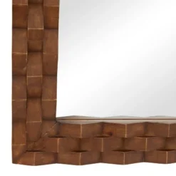 Modern Wood Wall Mirror Brown - Olivia & May -Olivia & May GUEST f25f516e b594 40b2 9d0c 592ded75c846