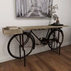 Rustic Metal Console Table Black - Olivia & May -Olivia & May GUEST f27a94d3 925b 470b a956 893b1c04202e