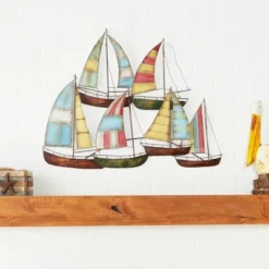 Coastal Metal Transportation Wall Decor Multi Colored - Olivia & May -Olivia & May GUEST f2baf55b b02e 45aa 8e39 e2fa1f6d2e3d