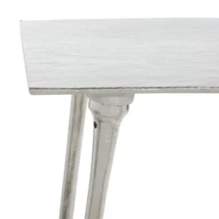 Glam Aluminum Console Table Silver - Olivia & May -Olivia & May GUEST f2bcf9e3 4bd7 4640 b34f 5abd55b539bc