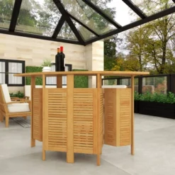 Patio Bar Table Teak - Olivia & May -Olivia & May GUEST f3187992 07f1 4e24 a5a0 f53ead709684