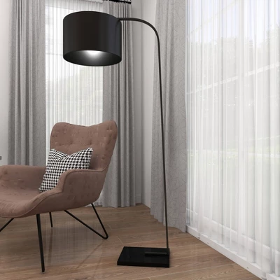 Traditional Metal Floor Lamp Black - Olivia & May 9 Traditional Metal Floor Lamp Black - Olivia & May - Image 7