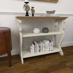 Farmhouse Wood Console Table Off White - Olivia & May -Olivia & May GUEST f3c8e331 5f13 43df a41d 1e30be7f4842