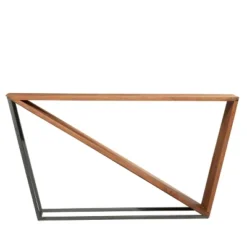 Modern Triangular Console Table Brown - Olivia & May -Olivia & May GUEST f3f9eab9 b4d5 413a 8b1d dfb3a816fdd9
