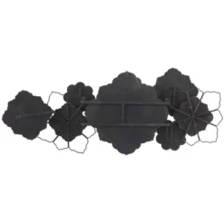 Wood Floral Wall Decor With Metal Wire Brown - Olivia & May -Olivia & May GUEST f41967f5 4b7a 402c 88bb b7d5fb1f7367