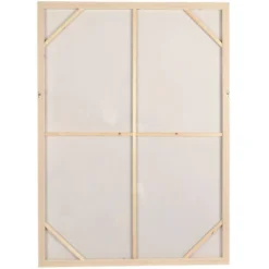 Canvas Abstract Watercolor Blotch Framed Wall Art With Gold Foil Accent Blue - Olivia & May