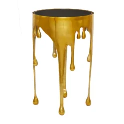 Contemporary Aluminum Melting Accent Table - Olivia & May -Olivia & May GUEST f456c369 c032 4b62 8199 1903cdb0849c