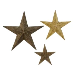 Set Of 3 Metal Stars Indoor Outdoor Wall Decors - Olivia & May -Olivia & May GUEST f4dd59f9 7865 46c0 8ee9 95b485dcbd4f