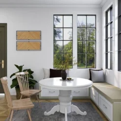 Wood Geometric Linear Carved Wall Decor With Black Frame Set Of 2 Brown - Olivia & May -Olivia & May GUEST f52ceec2 731f 4d4d 8498 5f4600bfb48e