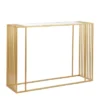 Contemporary Metal Mirrored Console Table Gold - Olivia & May -Olivia & May GUEST f549cea5 0f74 4887 bb56 227c696cbef2