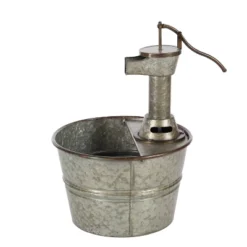 18" X 15" Farmhouse Metal Fountain Gray - Olivia & May -Olivia & May GUEST f5a4bbea e817 4f2e a7f3 bd5f36b8f77a