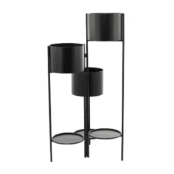 39.5" Wide Planter Pot Modern Metal Black - Olivia & May -Olivia & May GUEST f5a98904 8ce0 4f96 9d74 3c6a4e176429