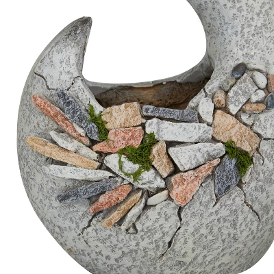 Olivia & May 11" Wide Traditional Duck Rectangular Fiberglass Planter Pot Gray 6 Olivia & May 11" Wide Traditional Duck Rectangular Fiberglass Planter Pot Gray - Image 4