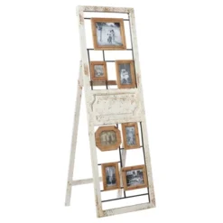 Wood 6 Slot Wall Photo Frame With Floor Stand Brown - Olivia & May -Olivia & May GUEST f634fa3f 96be 44c8 a20c bcc2e7134bd0