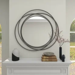 Metal Overlapping Circle Frame Wall Mirror- Olivia & May 25 Metal Overlapping Circle Frame Wall Mirror- Olivia & May -Olivia & May GUEST f6393be7 89fb 4d5a 8e1b be371cff6b05