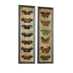 Vintage Glass Butterfly Wall Art, Iron, 36" Height, Set Of 2 - Olivia & May -Olivia & May GUEST f6bd45f9 cd87 4102 b2bf b979ad141995