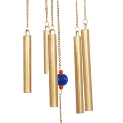 39.75" Iron Eclectic Dragonfly Windchime Gold/Orange/Blue - Olivia & May -Olivia & May GUEST f6e52c70 d68a 423a b500 603cd7ed471b