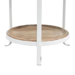 Farmhouse 3 Tiered Metal Accent Table White - Olivia & May -Olivia & May GUEST f6ffe702 4f41 4a20 995f ceff4b70774a