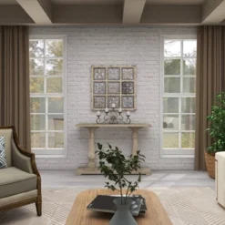 Metal Scroll Wall Decor With Embossed Details Beige - Olivia & May -Olivia & May GUEST f79e713e 42ee 4e19 b6aa 80a0bd7281f9