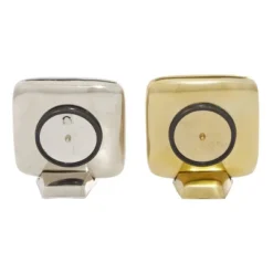 Set Of 2 Aluminum Clocks - Olivia & May -Olivia & May GUEST f79f1a64 e5f2 40ab 84ba e55aab57c8f4