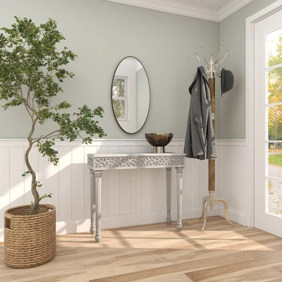 Farmhouse Mango Wood Console Table - Olivia & May 16 Farmhouse Mango Wood Console Table - Olivia & May - Image 14