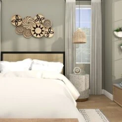 Metal Plate Wall Decor With Black Patterns Brown - Olivia & May -Olivia & May GUEST f821d5b1 d93f 478c a65f 01430989ac61