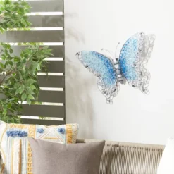 Eclectic Butterfly Wall Decor Silver - Olivia & May -Olivia & May GUEST f848d628 a048 4a60 aa7b 5f5aa3ffc6ff