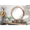 Wood Beaded Frame Wall Mirror With Distressing Light Brown - Olivia & May 1 Wood Beaded Frame Wall Mirror With Distressing Light Brown - Olivia & May -Olivia & May GUEST f8a4ceda a5c6 469c 8ae8 2166dbb6370c