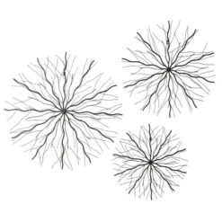 Set Of 3 Metal Starburst Wall Decors With Branch Inspired Design Black - Olivia & May -Olivia & May GUEST f8a679a2 d094 46a7 a1e8 1f9152ce0cca