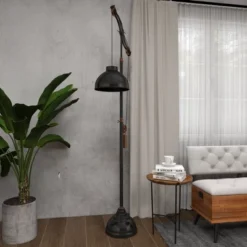 Industrial Floor Lamp Black - Olivia & May -Olivia & May GUEST f8d20332 1c66 402e 82b2 761ff4166470