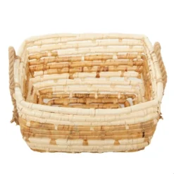 Set Of 3 Contemporary Sea Grass Storage Baskets Brown - Olivia & May -Olivia & May GUEST f989733c 504c 474a 8c86 0deec0680382
