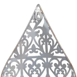 Metal Fleur De Lis Wall Decor With Perforated Details Brown - Olivia & May -Olivia & May GUEST fa54c63a 7c24 49ba 98d9 bcb75eb27eb8