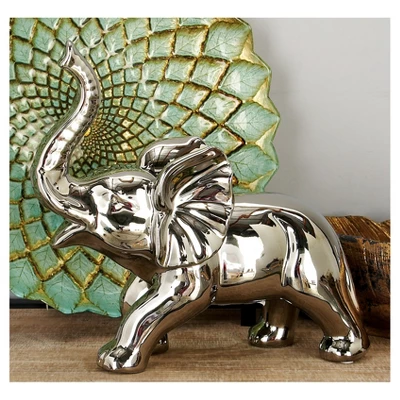 Amazing Animals Porcelain Standing Elephant Sculpture (12") - Olivia & May 3 Amazing Animals Porcelain Standing Elephant Sculpture (12") - Olivia & May