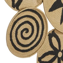 Metal Plate Wall Decor With Black Patterns Brown - Olivia & May -Olivia & May GUEST fa5ecf74 c44e 42f0 a0b7 387d532c0564