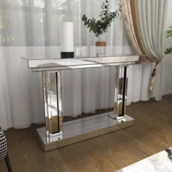 Glam Wood Console Table Silver - Olivia & May -Olivia & May GUEST fa937d95 a100 4742 a69e ca74747ae1e6